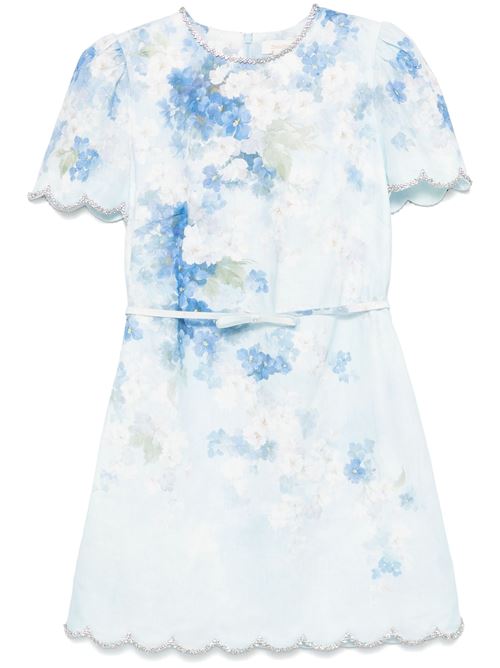 Abito a tubino smerlato Crush ZIMMERMANN | 2161DR251BLUE FLORAL